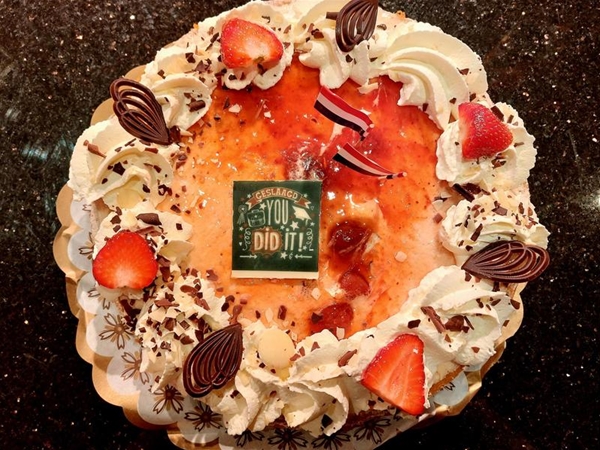 Aardbei Bavaroise Vlaai HW geslaagd